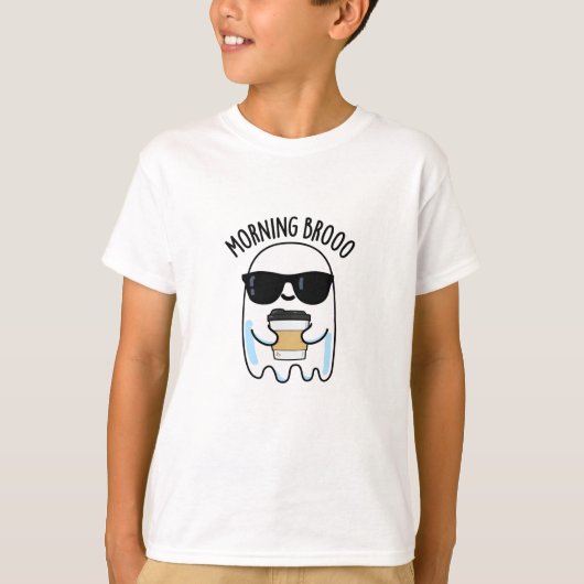 Morning Broo Funny Ghost Kaffeepause T-Shirt (Vorderseite)