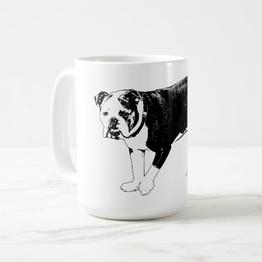 Morning Bulldog, Bold Clarity Kaffeetasse (Vorderseite Links)