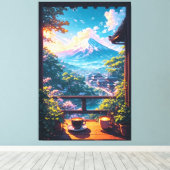 Morning Calm over Fuji Leinwanddruck (Insitu (Holzboden))