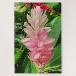 Morning Calm: Pale Pink Ginger Flower Soft Petals Puzzle