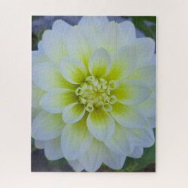 Morning Calm: White Layered Bloom in Natural Light Puzzle