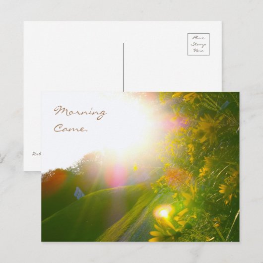 Morning Came Postkarte (Vorne/Hinten)
