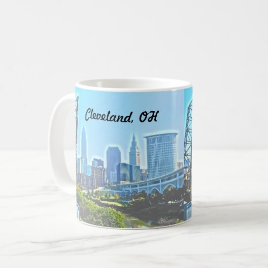 Morning Cleveland Ohio Tasse (Vorderseite Links)