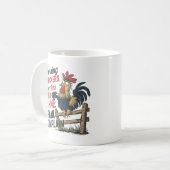 Morning Cluckers Rooster Kaffeetasse (Vorderseite Links)