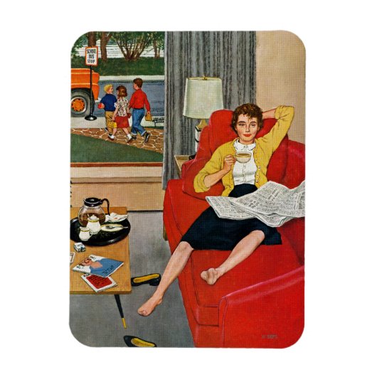 Morning Coffee Break Magnet (Vertikal)