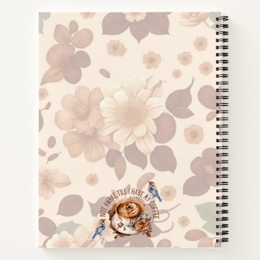 Morning Coffee Thoughts Spiral Notebook Notizblock (Rückseite)