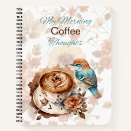Morning Coffee Thoughts Spiral Notebook Notizblock