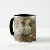 Morning Commute Whimsical Farmhouse Duck Rainy Day Tasse (Vorderseite Links)