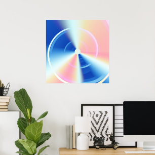 Morning Dawn Psychedelic Hypnotic Swirl Poster