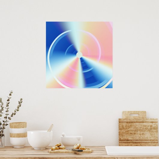 Morning Dawn Psychedelic Hypnotic Swirl Poster (Küche)