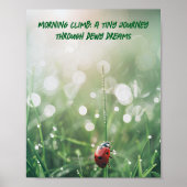Morning Dew Ladybug: Der winzige Wanderer der Natu Poster (Vorne)