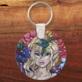 "Morning Dew"-Märchenvögel-Schlüsselanhänger Schlüsselanhänger (Vorderseite)