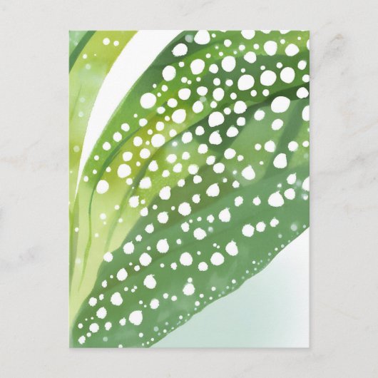 Morning Dew | Moderne botanische Wasserfarbe Postkarte (Vorderseite)