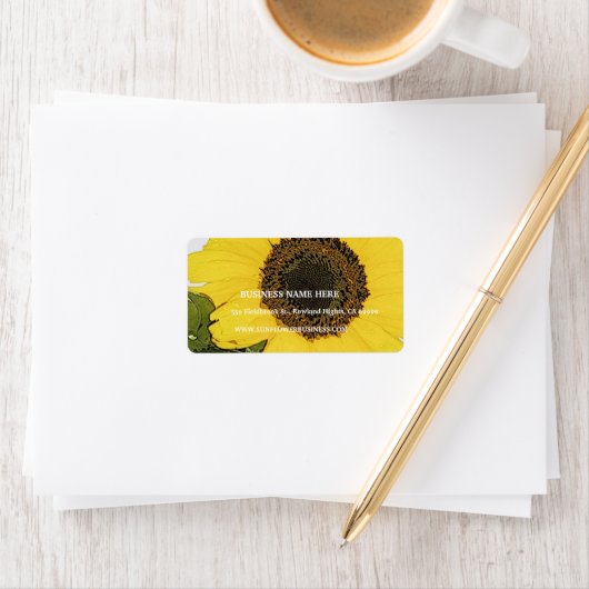 Morning Dew Sonnenblume Adressaufkleber (Insitu)