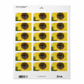 Morning Dew Sonnenblume Adressaufkleber (Vorne)