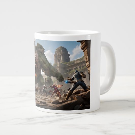 "Morning Elixir: [SAM_SAMI] Classic Coffee Tasse" Jumbo-Tasse (Vorderseite Rechts)