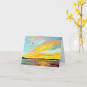 Morning Ferry View Malerei Karte (Gelbe Blume)