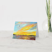 Morning Ferry View Malerei Karte (Vorderseite)