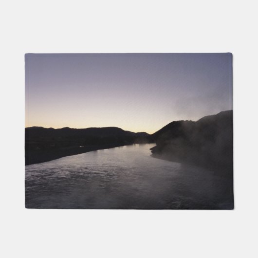 Morning Fog am Jackson River bei Grand Teton Fußmatte (Vorderseite)