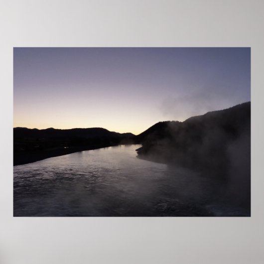 Morning Fog am Jackson River bei Grand Teton Poster (Vorne)