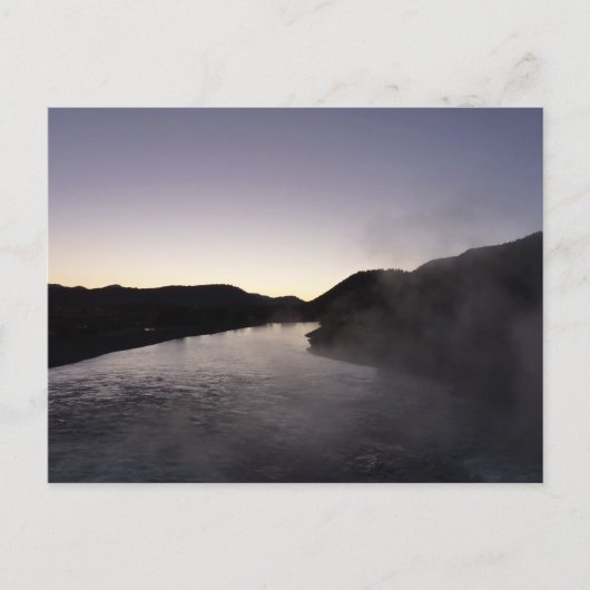 Morning Fog am Jackson River bei Grand Teton Postkarte (Vorderseite)