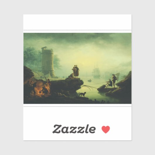 Morning Fog at sea by Joseph Vernet Aufkleber (Blatt)