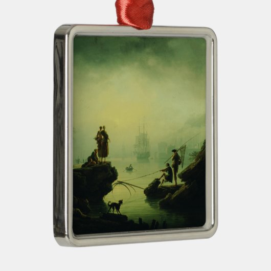 Morning Fog at sea by Joseph Vernet Ornament Aus Metall (Rechts)