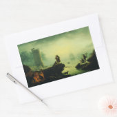 Morning Fog at sea by Joseph Vernet  Rechteckiger Aufkleber (Umschlag)