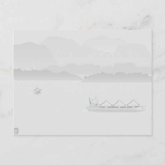 Morning Fog Postcard Postkarte (Vorderseite)