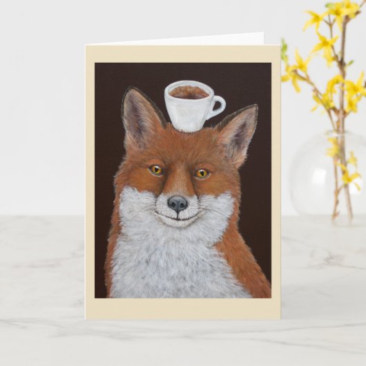 Morning Fox-Karte Karte (Gelbe Blume)