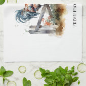 Morning Gloriage: Wasserfarbenröhre, maßgeschneide Geschirrtuch (Gefaltet)