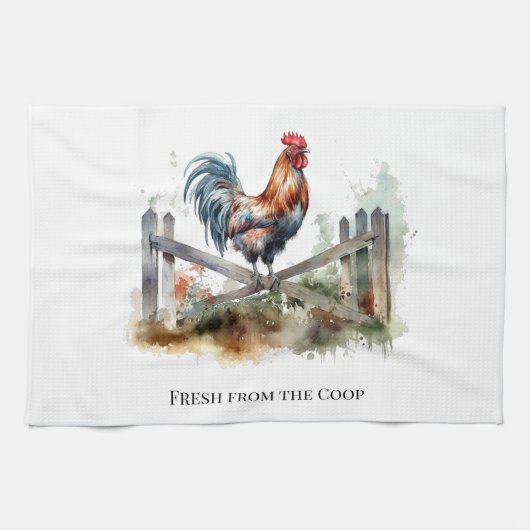 Morning Gloriage: Wasserfarbenröhre, maßgeschneide Geschirrtuch (Horizontal)