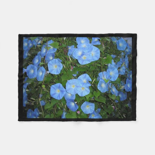 "Morning Glories" Fleece Blanket (Vorderseite (Horizontal))