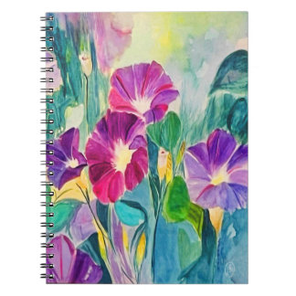 Morning Glories floral Notebook Notizblock