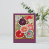 Morning Glories Seed Packet Art Cards Postkarte (Stehend Vorderseite)
