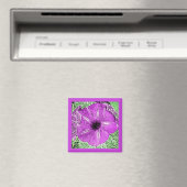 Morning Glory Block Print - Amethyst lila Magnet (In Situ (Geschirrspüler))