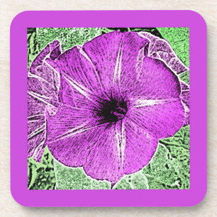 Morning Glory Block Print - Amethyst lila Untersetzer