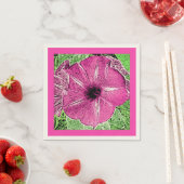 Morning Glory Block Print - Fuchsia rosa Serviette (Beispiel)