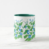 Morning Glory Blue on White Floral Pattern Tasse (Zentrum)
