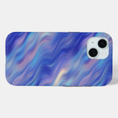 Morning Glory Blue Wavy Textur Case-Mate iPhone Hülle (Rückseite (Horizontal))