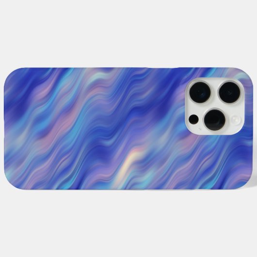 Morning Glory Blue Wavy Textur Case-Mate iPhone Hülle (Rückseite (Horizontal))