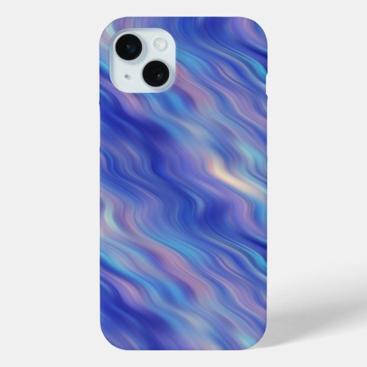 Morning Glory Blue Wavy Textur Case-Mate iPhone Hülle (Rückseite)