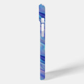 Morning Glory Blue Wavy Textur Case-Mate iPhone Hülle (Rückseite / Links)