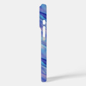 Morning Glory Blue Wavy Textur Case-Mate iPhone Hülle (Rückseite / Links)
