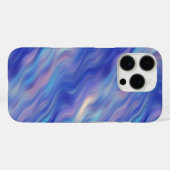 Morning Glory Blue Wavy Textur Case-Mate iPhone Hülle (Rückseite (Horizontal))