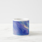 Morning Glory Blue Wavy Textur Espressotasse (Vorderseite)