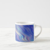 Morning Glory Blue Wavy Textur Espressotasse (Rechts)
