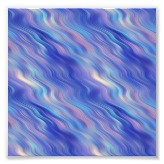 Morning Glory Blue Wavy Textur Fotodruck (Vorne)