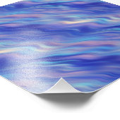 Morning Glory Blue Wavy Textur Fotodruck (Ecke)