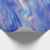 Morning Glory Blue Wavy Textur Geschenkpapier (Ecke)